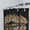 Gold Glitter Lip Print Shower Curtain Decorative Bath Liner For Home Bathroom 3D Printed Water Resistant Fabric Black Backgrou