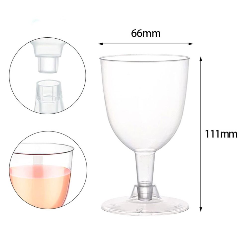 10pcs Durable Plastic Champagne Flute Goblet Clear Margarita Glasses Red Wine Glass  Christmas Party