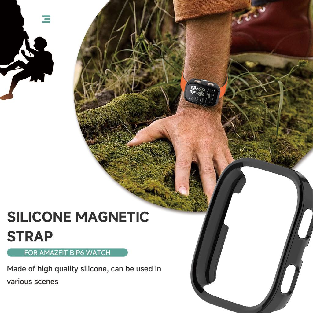 Прозрачный пластиковый корпус для Amazfit Bip 6 (2435) Защитная крышка-бампер для ремешка умных часов Samrt Watch For Huami Amazfit Bip6 Защитный корпус Ремешок