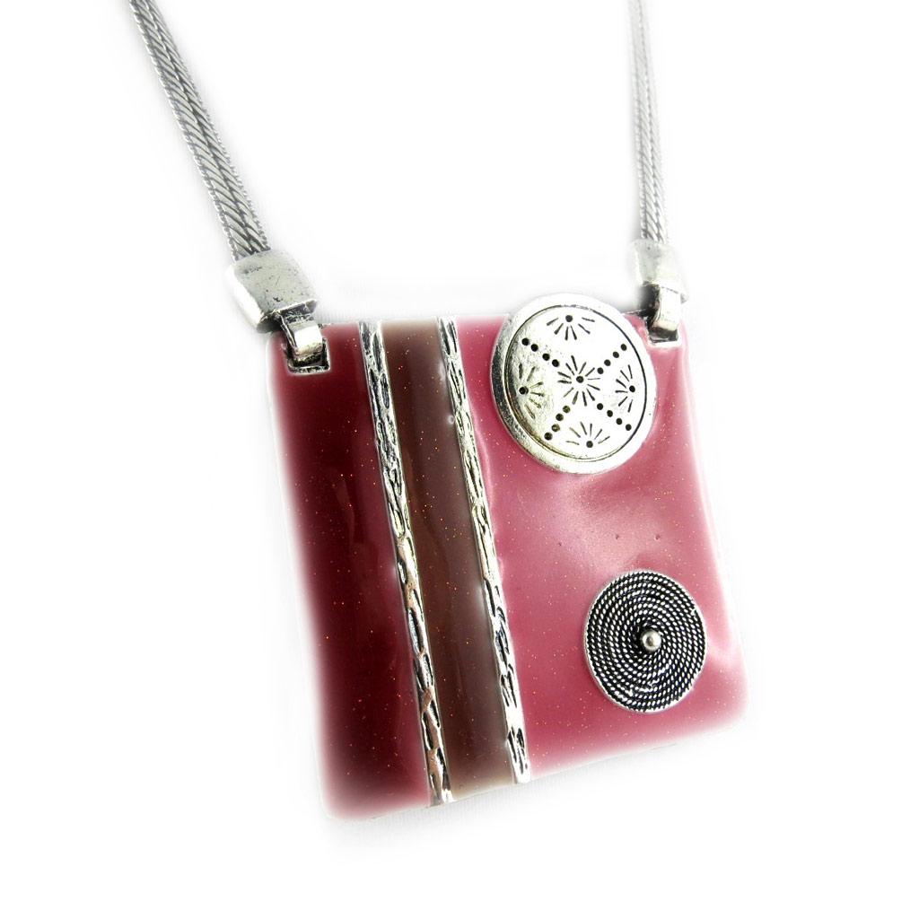 Les Trésors De Lily [D9690] — Дизайнерское колье «Anamaya», розово-фиолетовое.