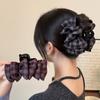 Plaid Korean Cloud Hair Clip with a High-end Feel, Fashionable and Versatile