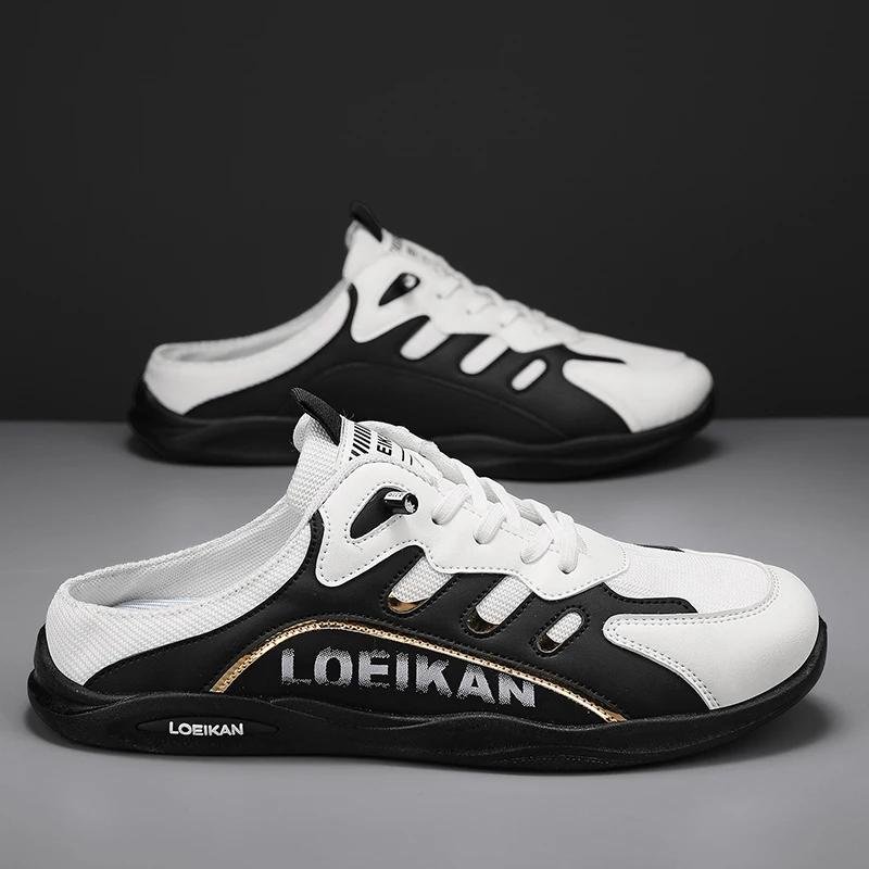 2025 Летние тапочки для мужчин Модные мужские на плоской подошве