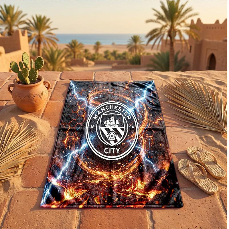 Manchester City Print Microfiber Beach Towel Quick Dry Absorbent Large Towel For Beach Swimming Travel