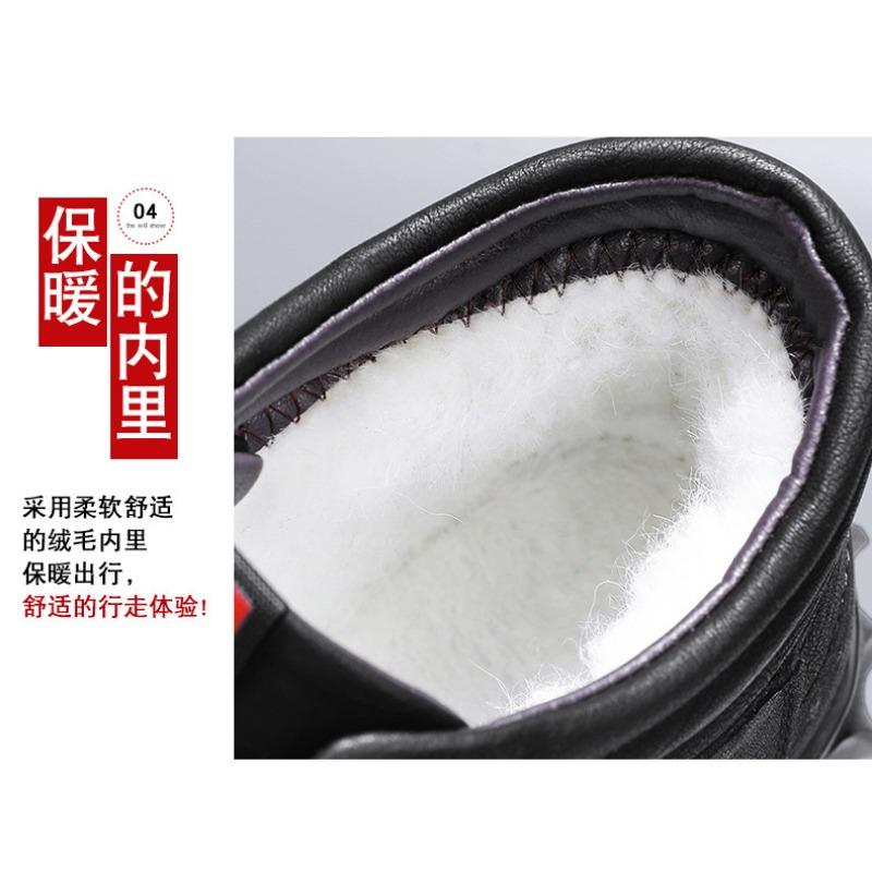 Теплая меховая зимняя мужская обувь для мужчин, платформа, кожаные ботильоны, модная новинка, лаконичная повседневная рабочая обувь, обувь высокого качества