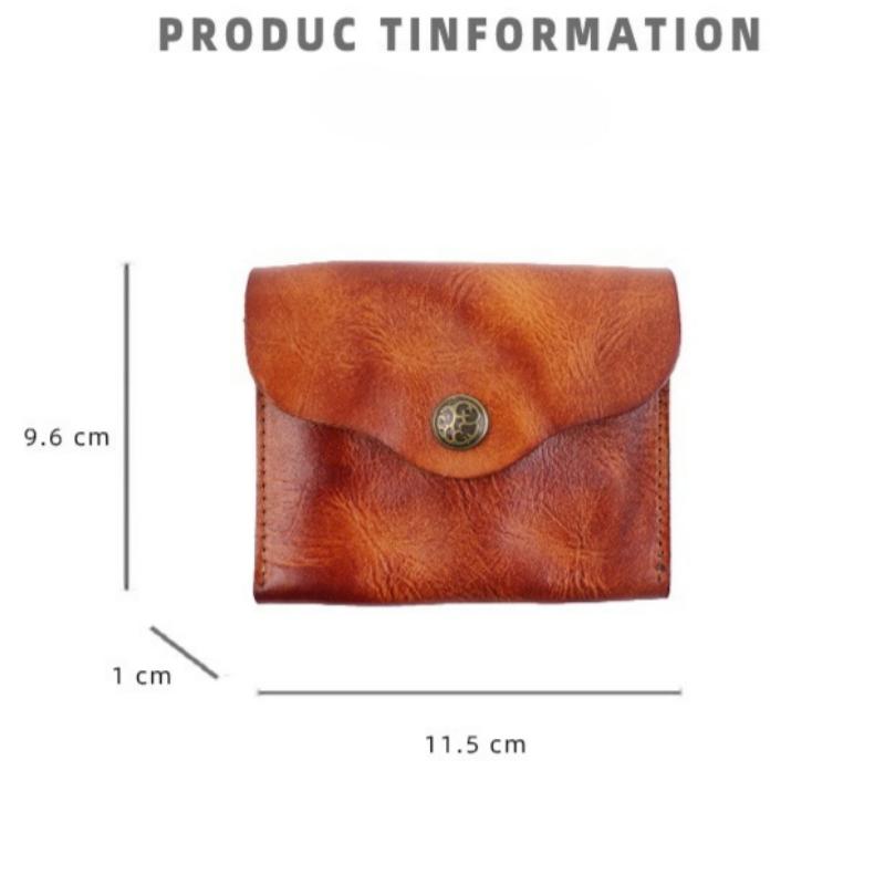 Distressed Leather Business Card Holder, Credit Cards Wallet for Men Slim Compact Vintage Card Holder Minimalist Card Organizer