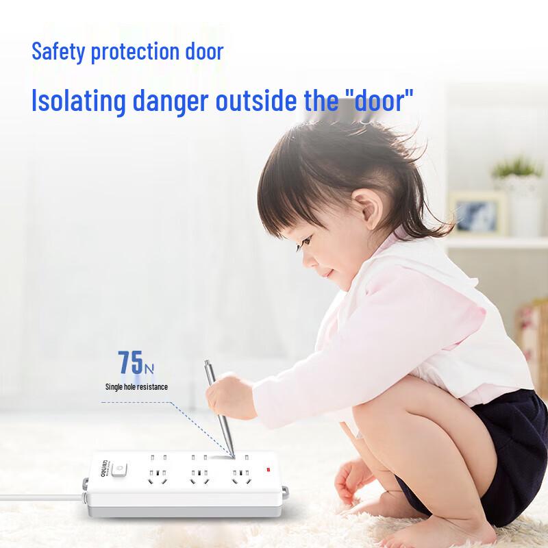 Deli 6-Outlet 3M Safety Power Strip