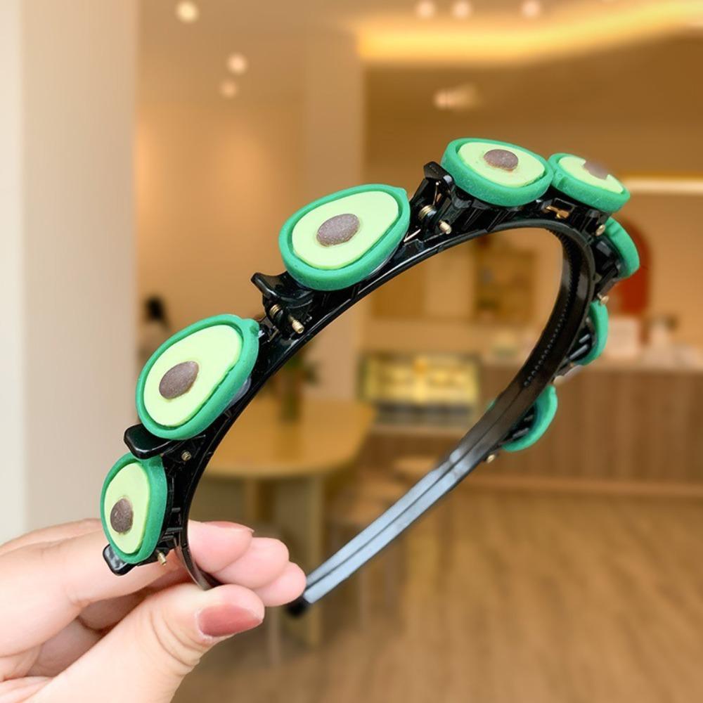 Braided Double Bangs Hairpin Hairband Colorful Flower Kids Teeth Headband  Headwear