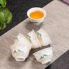 Изысканный набор из 6 белых фарфоровых чашек для чая кунг-фу, китайский набор чашек для чая, дорожная чаша для чая кунг-фу, наборы китайских чашек для чая, посуда для питья