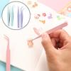 2 шт./набор Пинцеты для скрапбукинга Нержавеющая сталь DIY Поделки Ресницы Наклейки Цветные Прямые и изогнутые кончики Пинцеты для ресниц