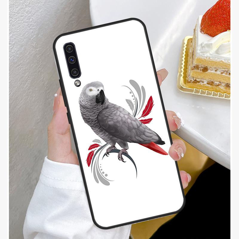 Чехол African Grey Parrot для Samsung A12 A32 A42 A52 A72 A52S A03S A21S A11 A31 A51 A71 A10 A50 A70 с полным покрытием