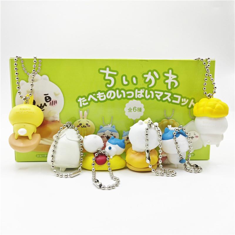 Pvc Cute Selfmocking Bear Japanese Cuisine Keychain Miniature Toy Figures Set