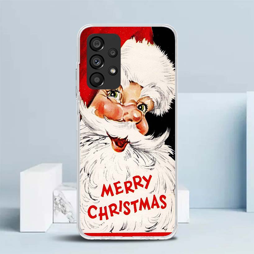 Рождественский Санта-Клаус Подарок для Samsung Galaxy A17 A37 A57 A16 A26 A36 A56 A15 A14 A55 Чехол для телефона A13 A53 A25 A35 A24 A34 A23