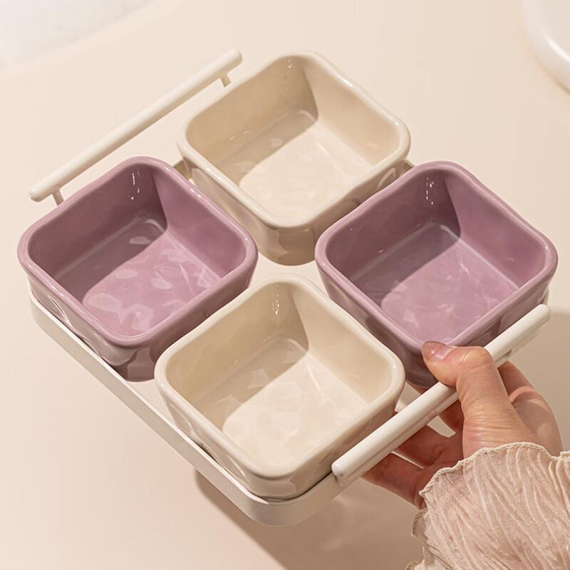 Ceramic Divided Snack & Fruit Platter Set