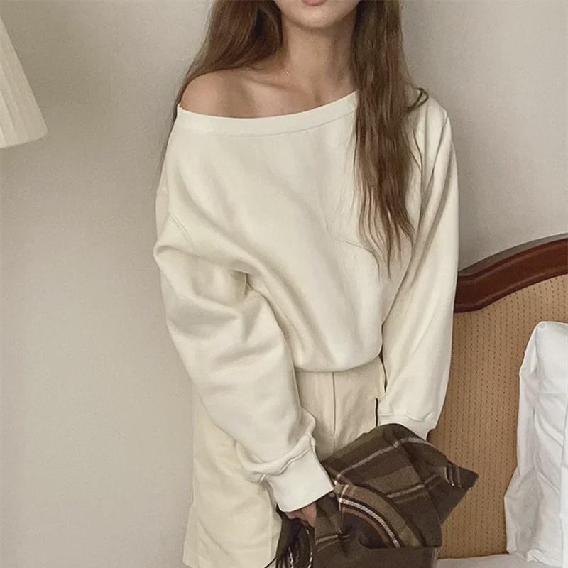 Женский свитер Dongdaemun Loose Shoulder от INS Style - Весна/Осень