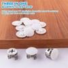 100 PCS White Plastic Nuts Bolts Covers 17mm Eccentric Wheel Decorative Cover  Screws Head