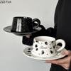 260ml Nordic Ceramic Mug Hotel Couple Afternoon Tea Latte Coffee Cup Plate Set Office Water Cup Home Breakfast Beverage Gifts