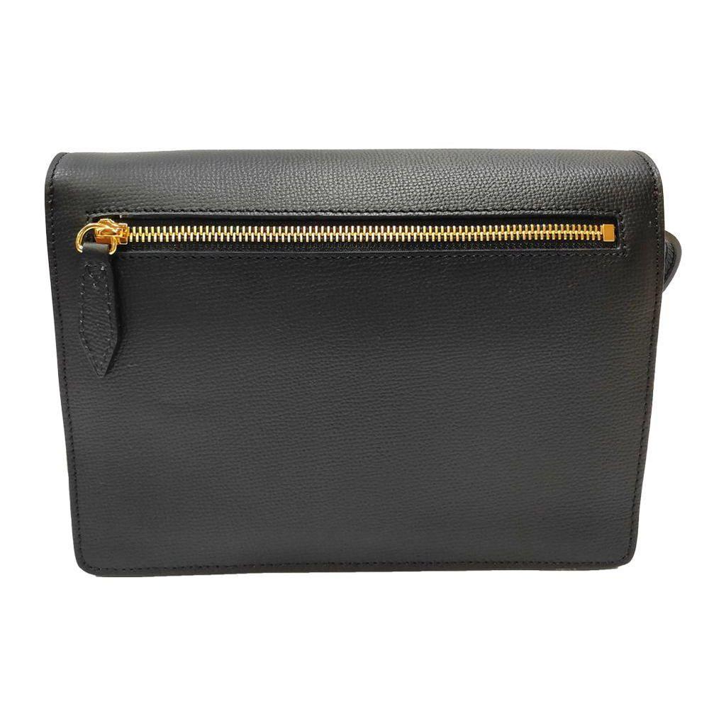 Burberry Vintage Check Leather Crossbody Bag, Luxury Black Gold-Tone Hardware Clutch Handbag for Women, Daily Commute & Evening Out 39808251