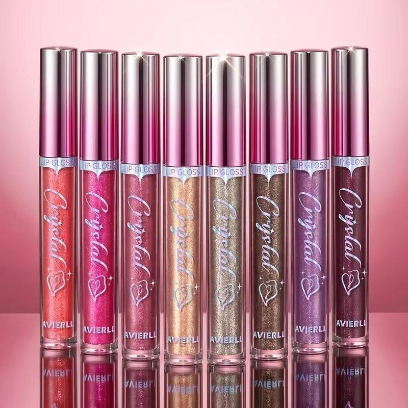8 Colors Glitter Shimmer Lip Gloss Moisturizing Long Lasting Diamond Liquid Lipstick Pearl Shine Sexy Plumping Lip Glaze Makeup