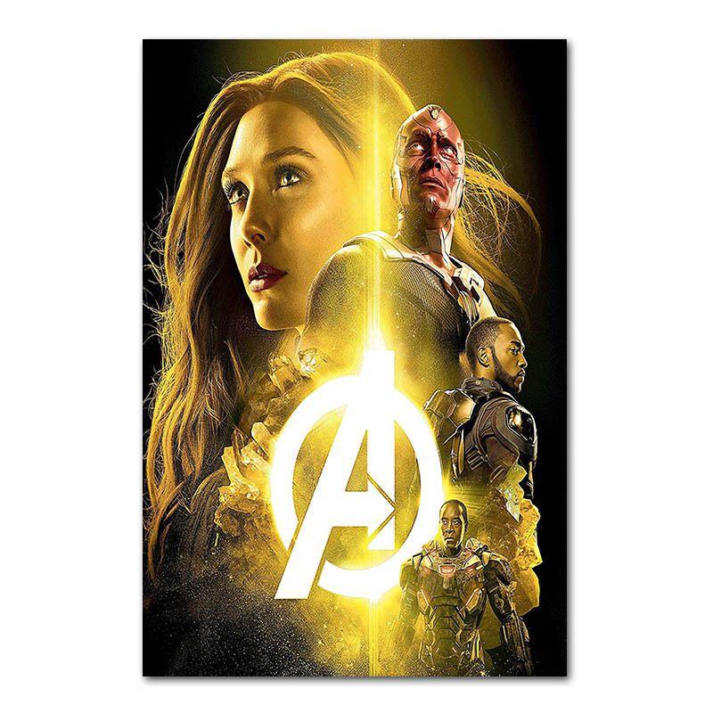 Роскошный плакат героя Marvel из шелковой ткани для декора спальни и кабинета