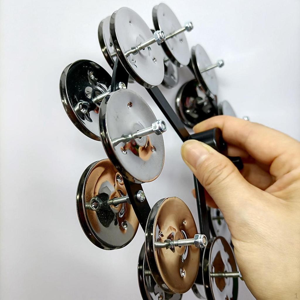 Cymbal Hi Hat Tambourine with Row Mountable Music Rhythm Drum Set for Parties Enthusiasts