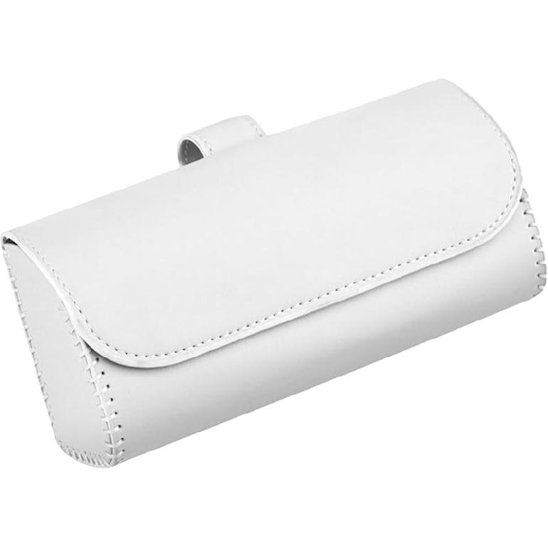 Sunglasses Holder For Car Sun Visor, Leather Auto Eyeglasses Organizer Box With Hidden Magnetic Closure, Vehicle Glasses Case Clip Holder, Car