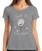 Fuck U This Much Cheeky Stick Figure Heart Sarcastic Gift Ladies Tshirt