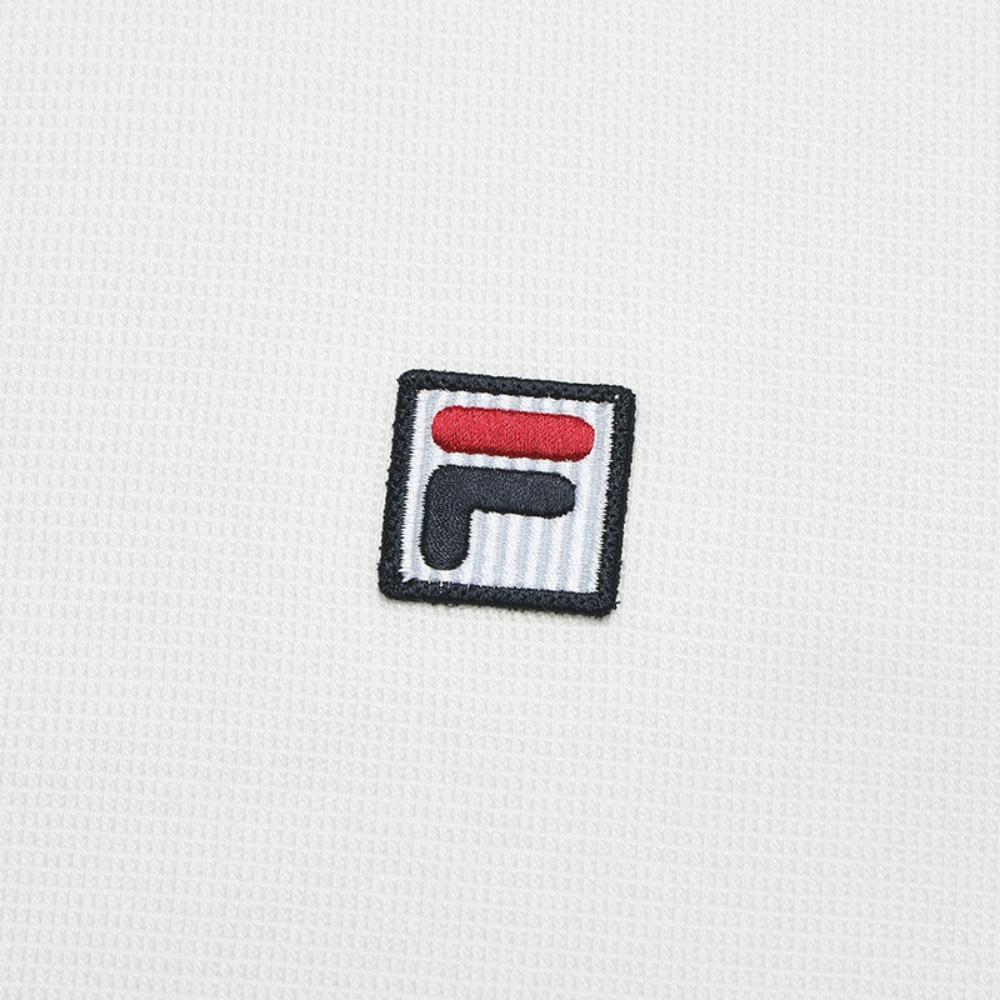 Fila Мода с наследием Ретро Классический Повседневный Простой Однотонный Удобный Универсальный Хлопок Свободный Короткий рукав Рубашка-поло Мужские топы Облачно-белый F11M628116FWT