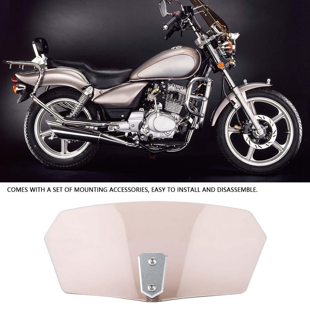 Universal Motorcycle Adjustable Windscreen Wind Deflector Windshield (Tawny)