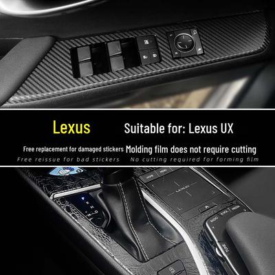 Наклейка на консоль из углеродного волокна «Звездное небо» для интерьера Lexus UX 19-20, модификация рычага переключения передач