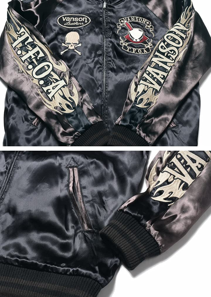 Коллаборация Crows Worst Сукаджан Модель, которую носил Харумичи Мотив дракона x Вооруженный фронт Смерть Полностью вышитый Двусторонний Сукаджан [Banson] "Bouya T.F.O.A"