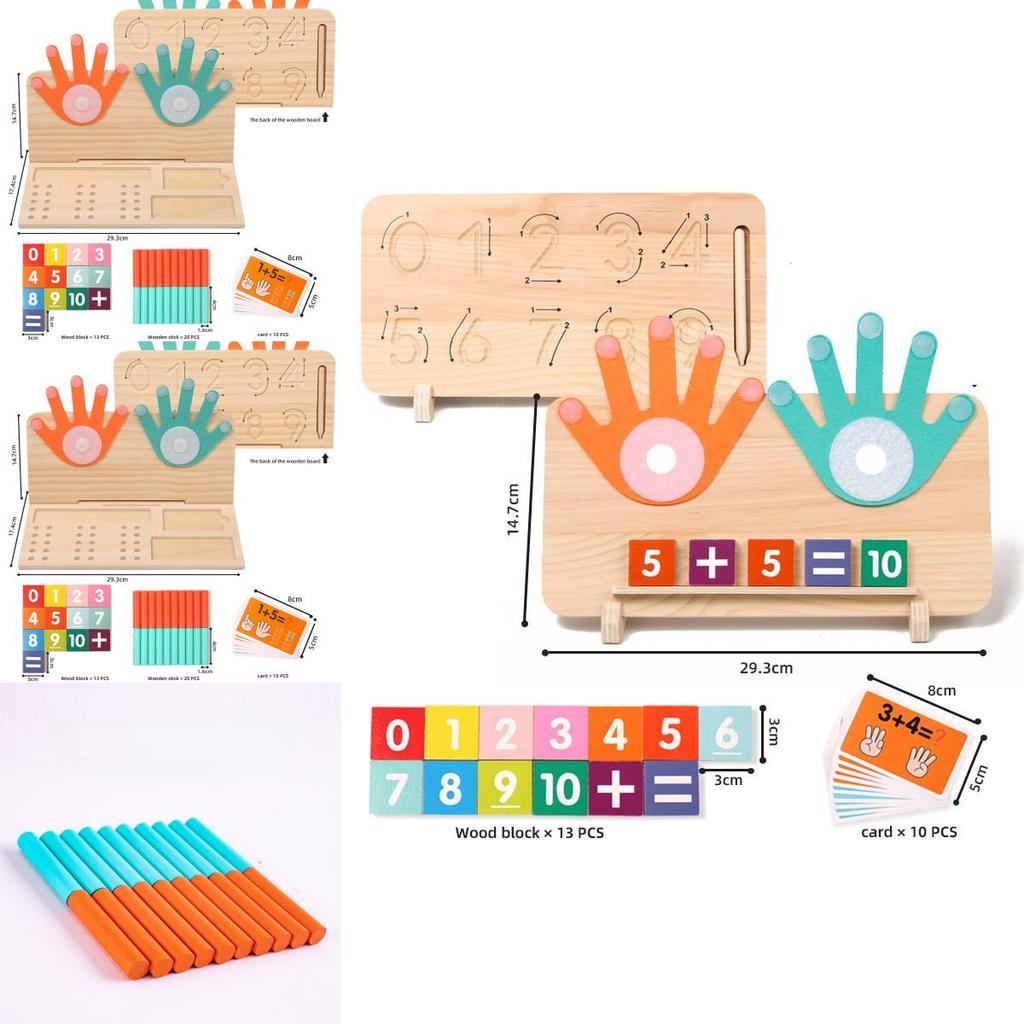 Wooden Counting And Addition Toys For Kids Preschool Math Recognition And Learning