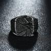 Кольцо Retro Cracking Rock Большое кольцо для мужчин Серебряный цвет Панк Готическое кольцо Ювелирные изделия ручной работы Байкерские аксессуары Доминирующий подарок для мужчины