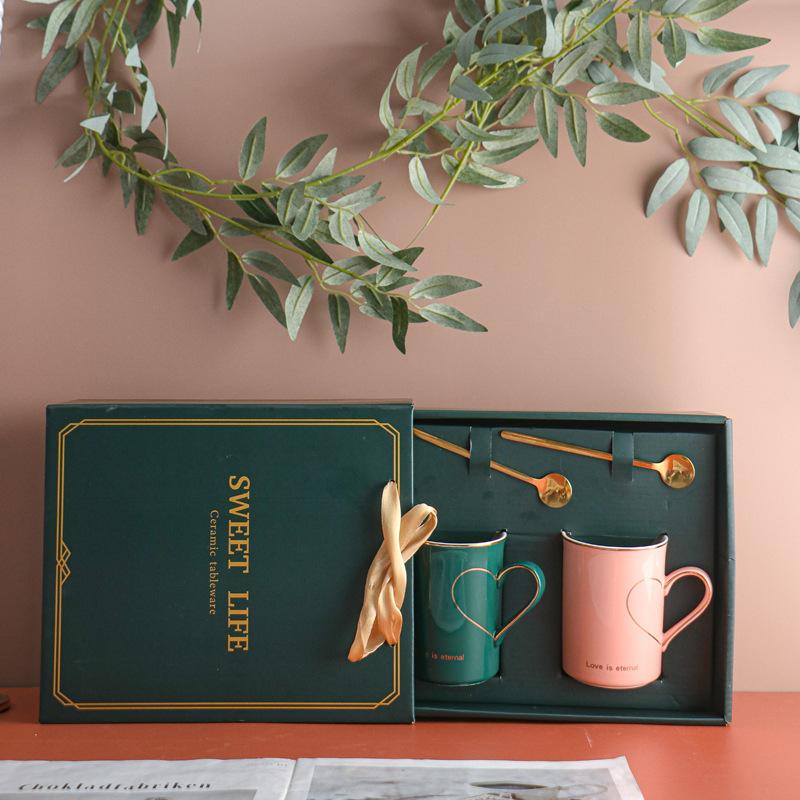 Творческая личность, скандинавская кружка в форме сердца, керамическая чашка для воды, чашка для молока