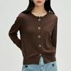 Ta Tu Women's Split Hem Round Neck Knit Cardigan