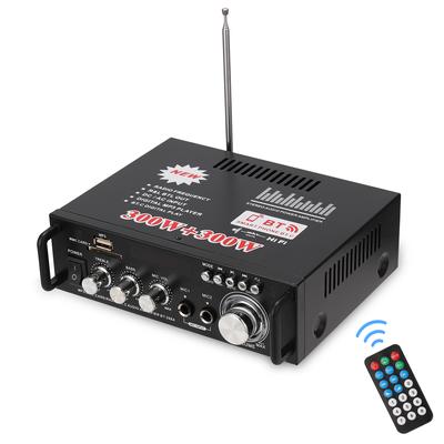 12 В/220 В мини 2-канальный ЖК-дисплей HIFI аудио стерео усилитель мощности BT FM-радио портативный автомобильный дом 600 Вт