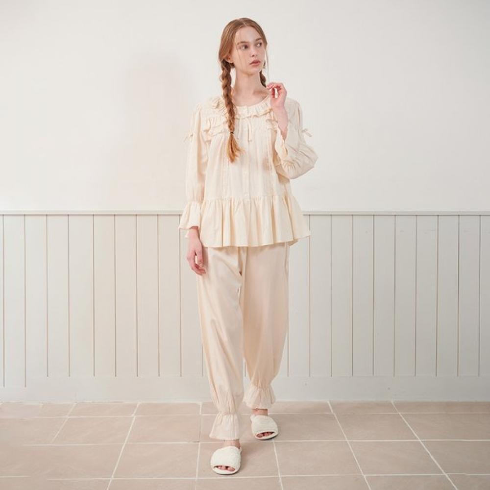 Lunaluz Women S Cotton Long Sleeve Two Piece pajamaS Fomini