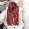 Осенняя Ретро Атмосфера Кашемировый Тонкий Клетчатый Шарф Японский И Корейский Студенческий Тренд Классическая Теплая Верхняя Шаль