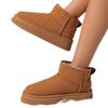 Fashion Winter Women Short Plush Warm Snow Boots Casual Shoes New Suede Fur Chelsea Ankle Boots Flats Platform Ladies Shoes Botas