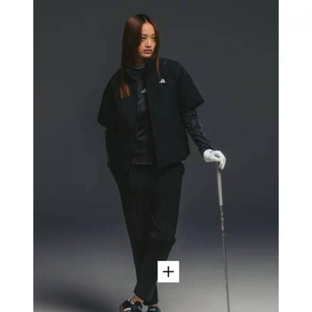 AdidaS Golf 24fw Women S Down Short Sleeve Anorak Im7195 Black