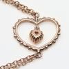 Used Samantha Tiara bracelet Double Silver/Rhinestone 2.3g Pink gold heart