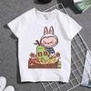 Labubu Cartoon T-shirt Short Sleeved Couple Casual Clothes Cute and Trendy