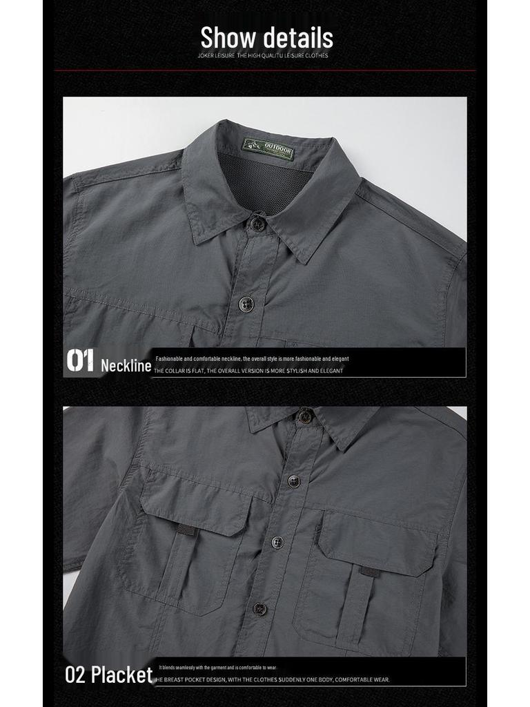 Мужская быстросохнущая рубашка с длинным рукавом и защитой от солнца, с ледяным эффектом, для весны/лета, для активного отдыха и рабочей одежды, доступна в больших размерах.