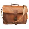 Men's Genuine Vintage Goat Leather Messenger Bag Shoulder Laptop Bag Briefcase