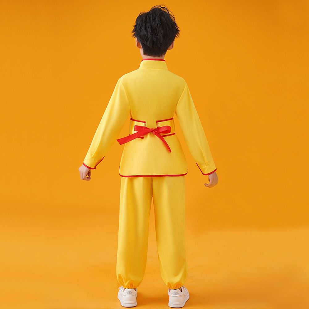 with Belt Wushu Costume Chinese Traditional Tai Chi Uniform Traditional Outfits Kids Boys Girls