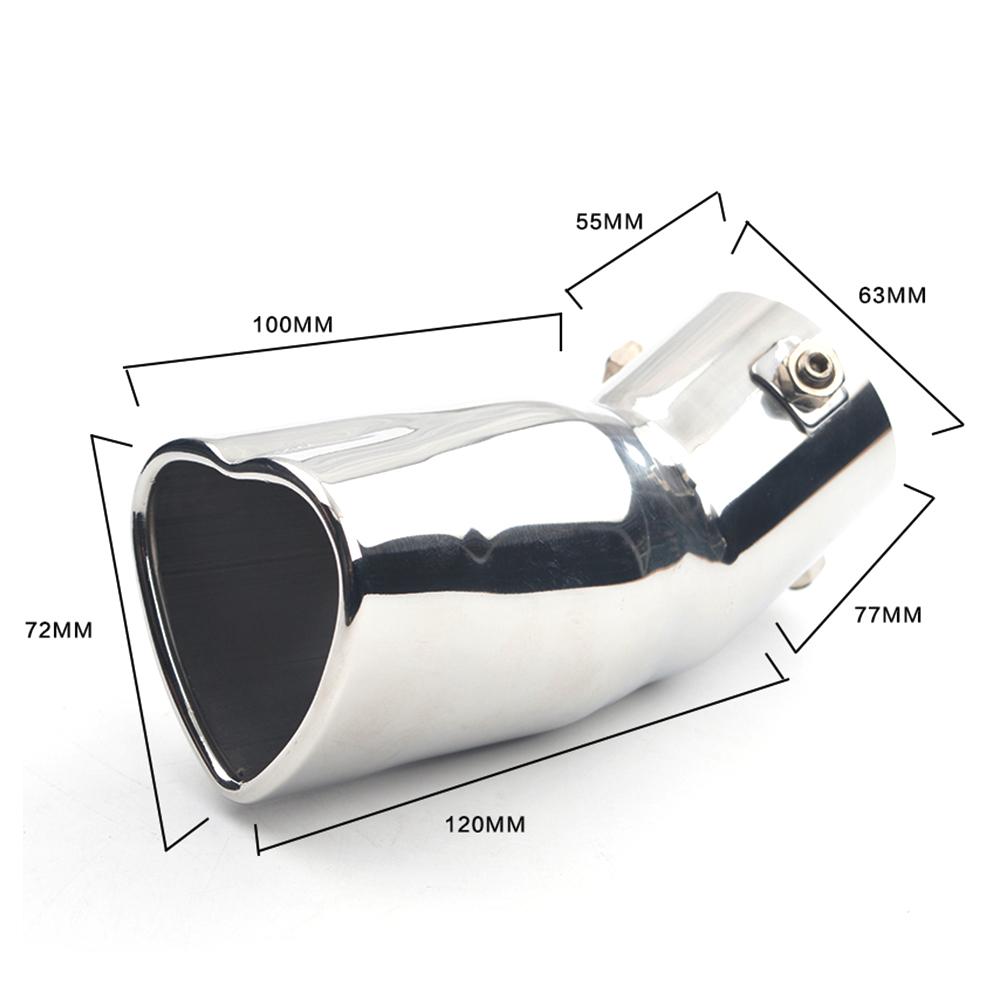 Автомобильный глушитель из нержавеющей стали, квадратный, круглый, изогнутый, с двумя выхлопными трубами, наконечник глушителя, наконечник трубы глушителя