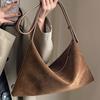 Vintage Suede Tote Bag for Women Autumn Winter New Large Capacity Commute Shoulder Crossbody Bags Fashion Trend Underarm Bags