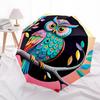 1pc Owl Artwork Automatic Opening/Closing Umbrella with Operation & Windproof Canopy - Folding Design, Holiday Gift yy260225177