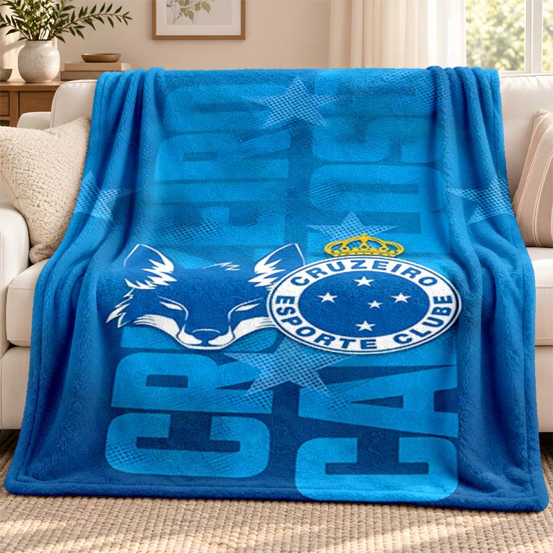 Cruzeiro Esporte Clube blanket Flannel Blanket Soft Cozy Plush Throw for Sofa Bed Lightweight Home Decoration Outdoor camping