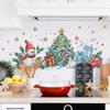 Рождественские украшения Снеговик Рождественская елка Подарочная коробка Спальня Гостиная Кабинет Фон Ландшафтный дизайн Наклейки на стену