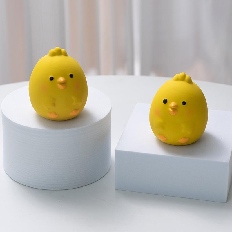 Игрушки для домашних животных с пищащими игрушками, милая резиновая игрушка для жевания цыпленка, чистящая зубы, игрушка для жевания собак, устойчивая к укусам, звуковое устройство для домашних животных